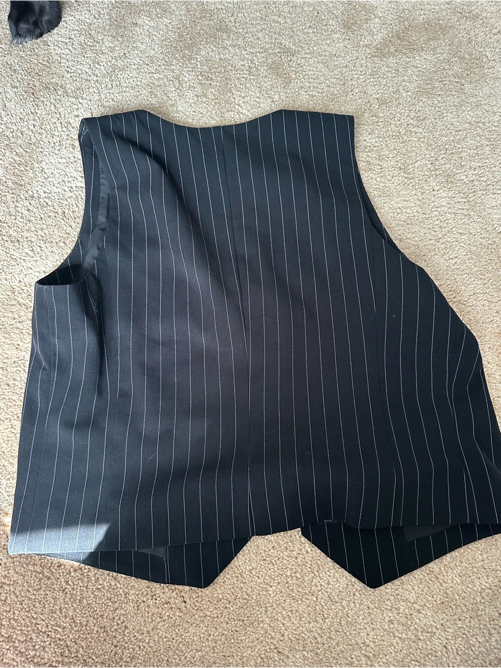 Nordstrom Black Pinstripe Vest